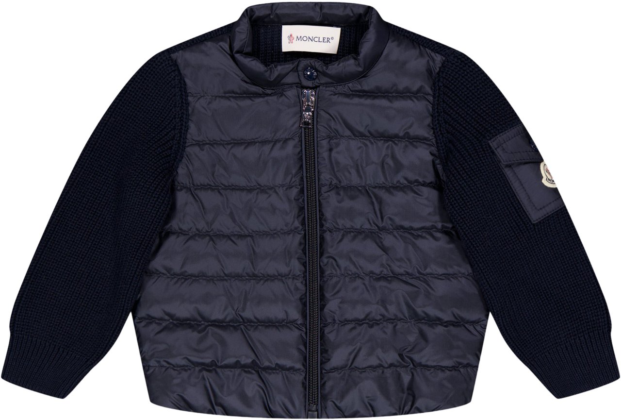 Moncler Moncler Baby Jongens Vest In Navy Blauw