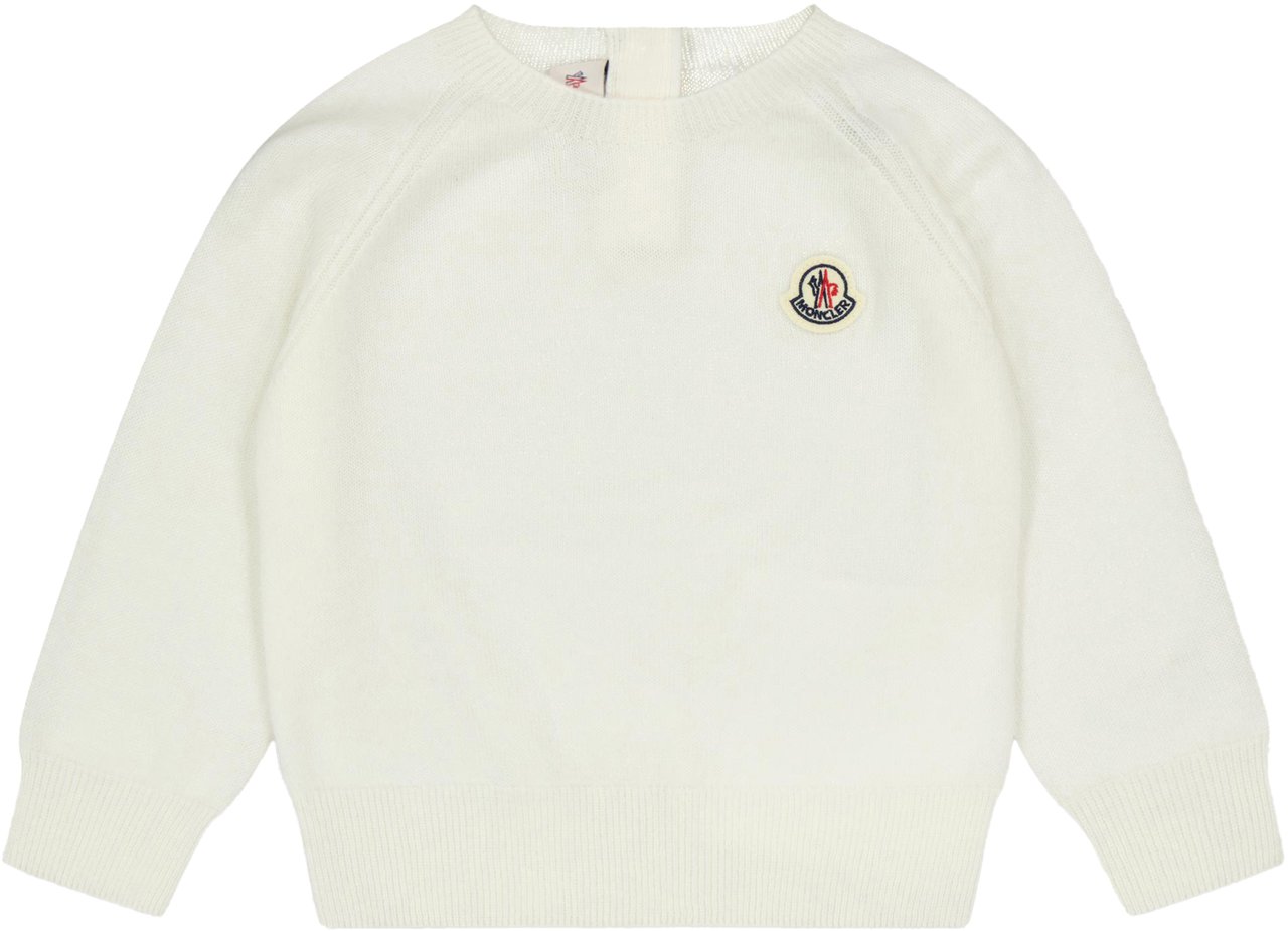 Moncler Moncler Baby Jongens Trui In Off White Wit