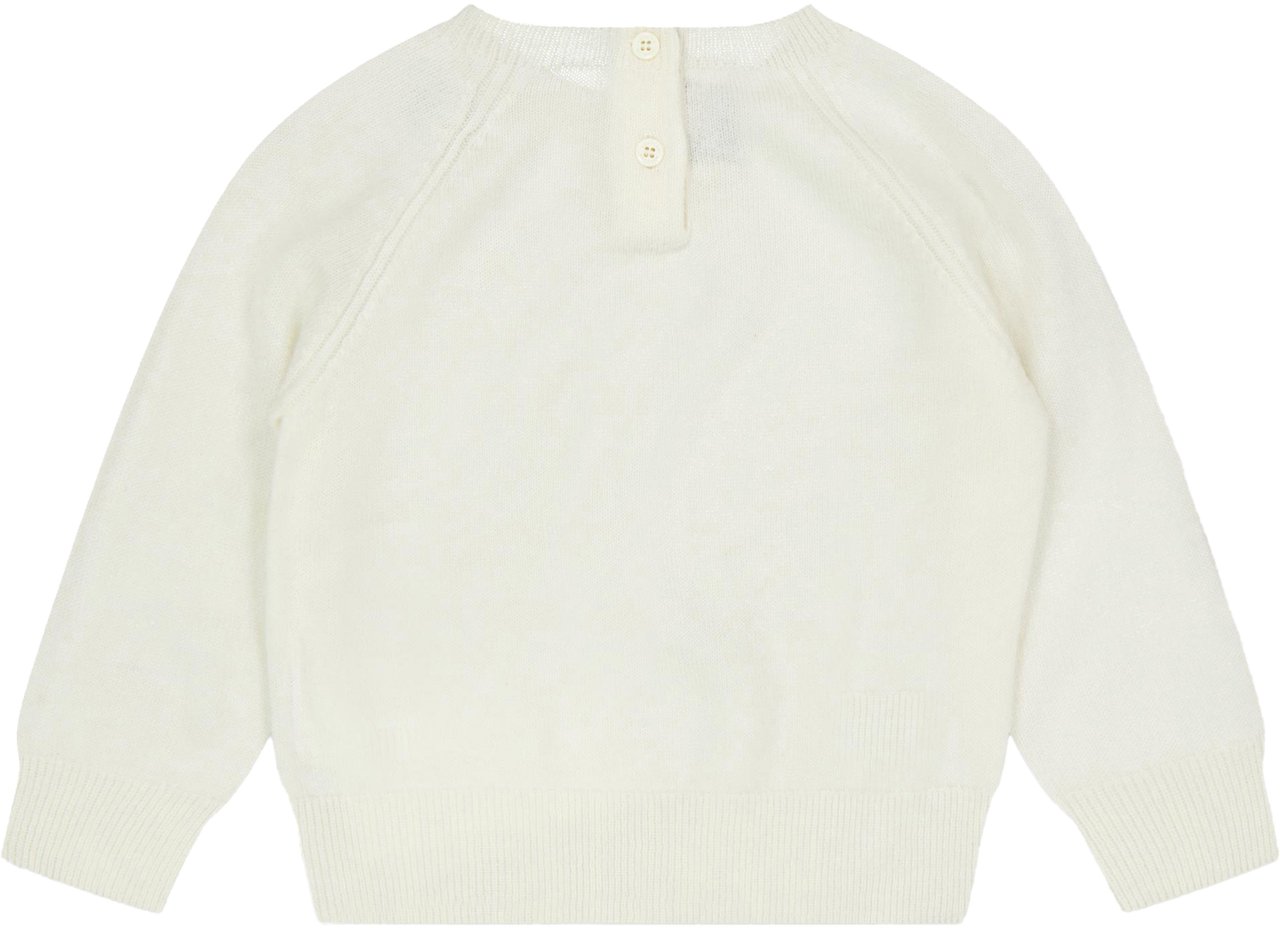 Moncler Moncler Baby Jongens Trui In Off White Wit