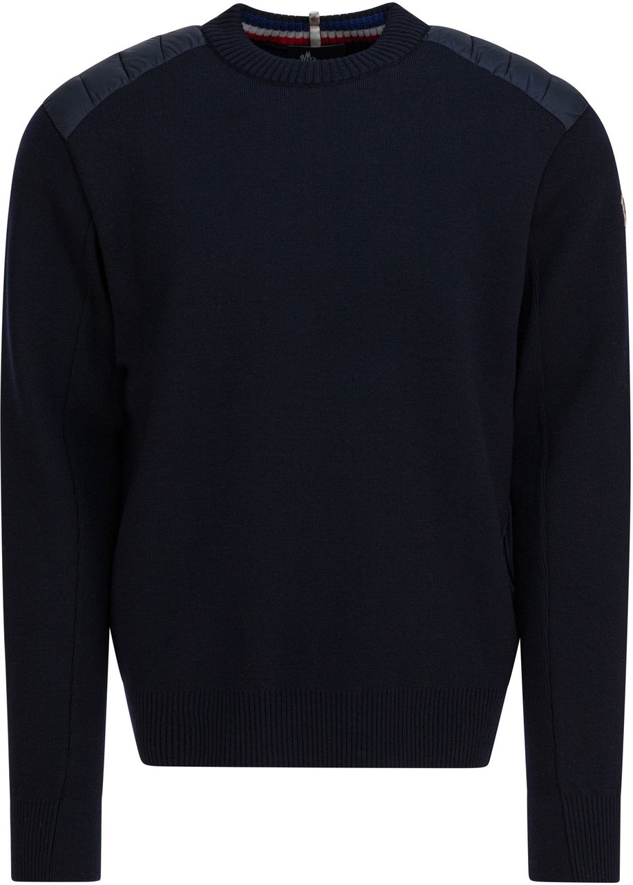 Moncler Wool crewneck sweater Blauw