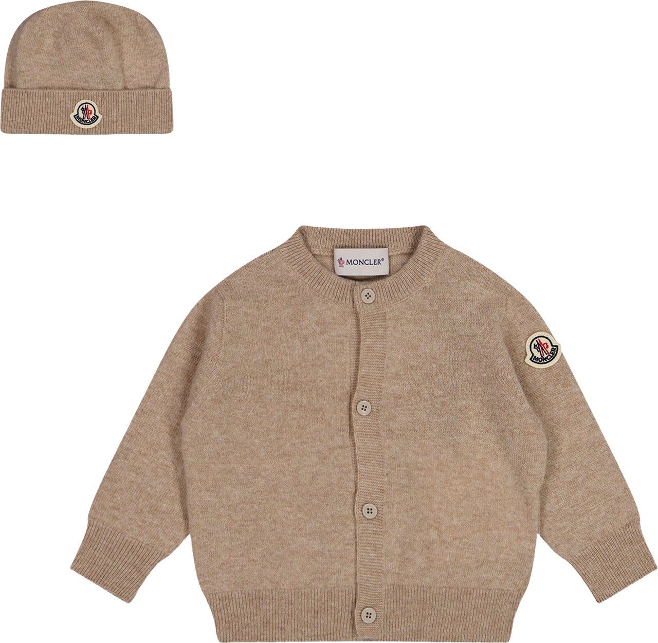 Moncler Baby Unisex Trui In Beige Beige