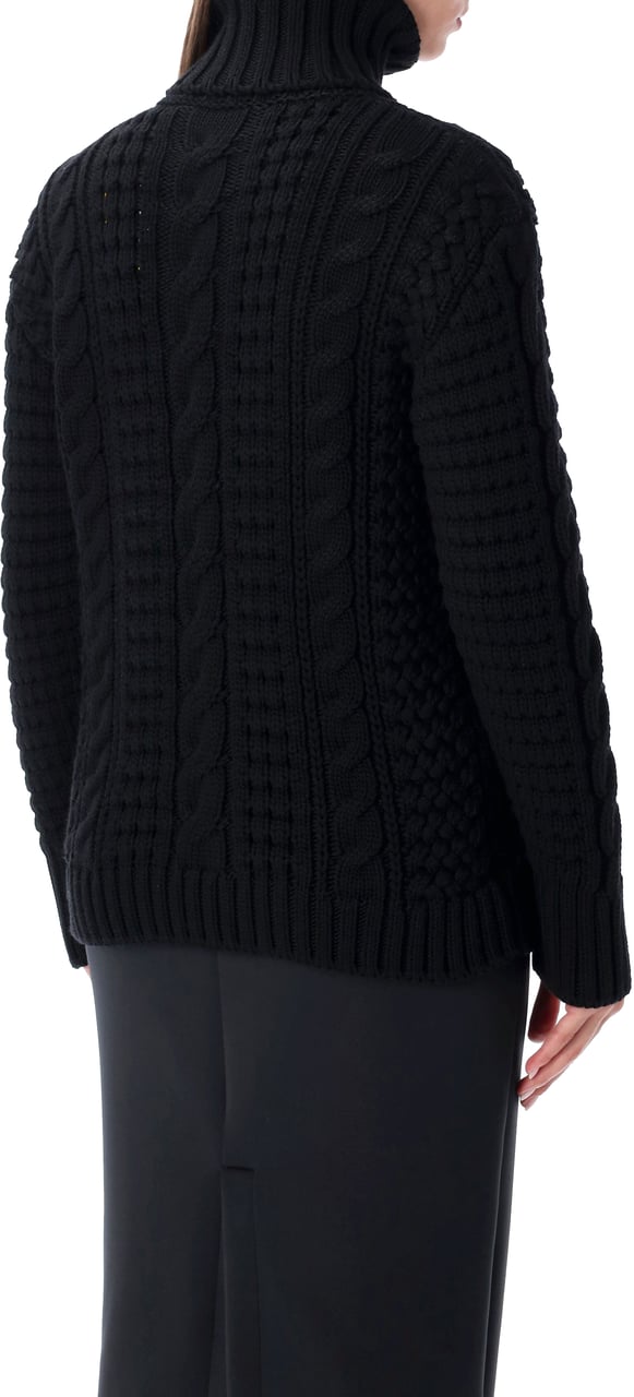 Moncler Moncler x Edward Enninful Oversized Wool Turtleneck Jumper Zwart