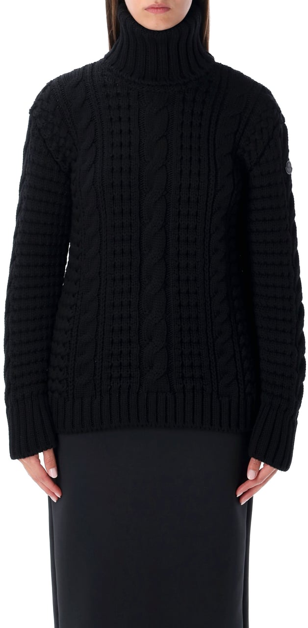 Moncler Moncler x Edward Enninful Oversized Wool Turtleneck Jumper Zwart