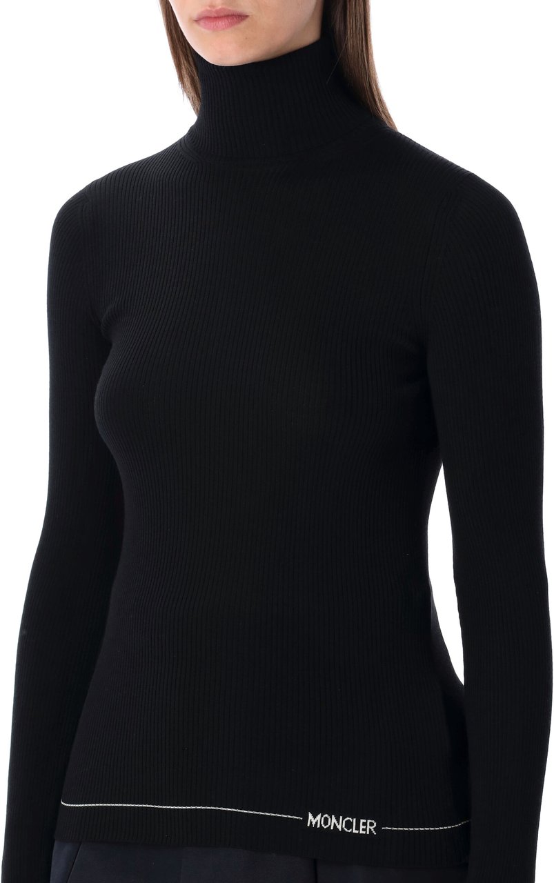 Moncler T-Neck Nero Zwart