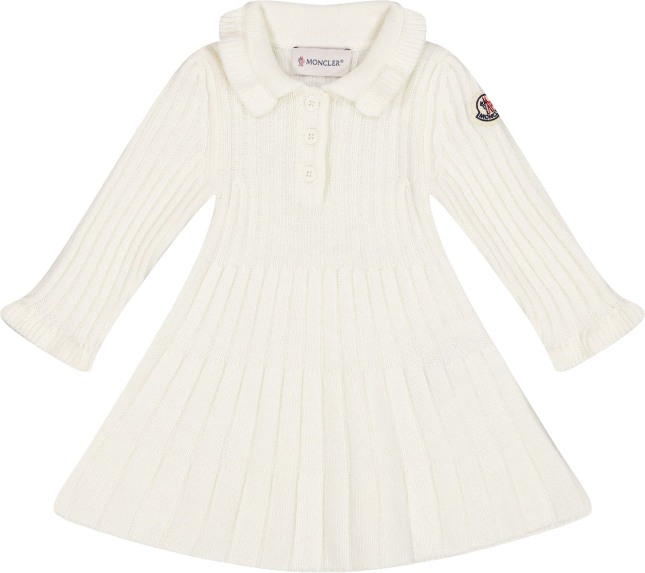 Moncler Baby Meisjes Jurk In Off White Wit