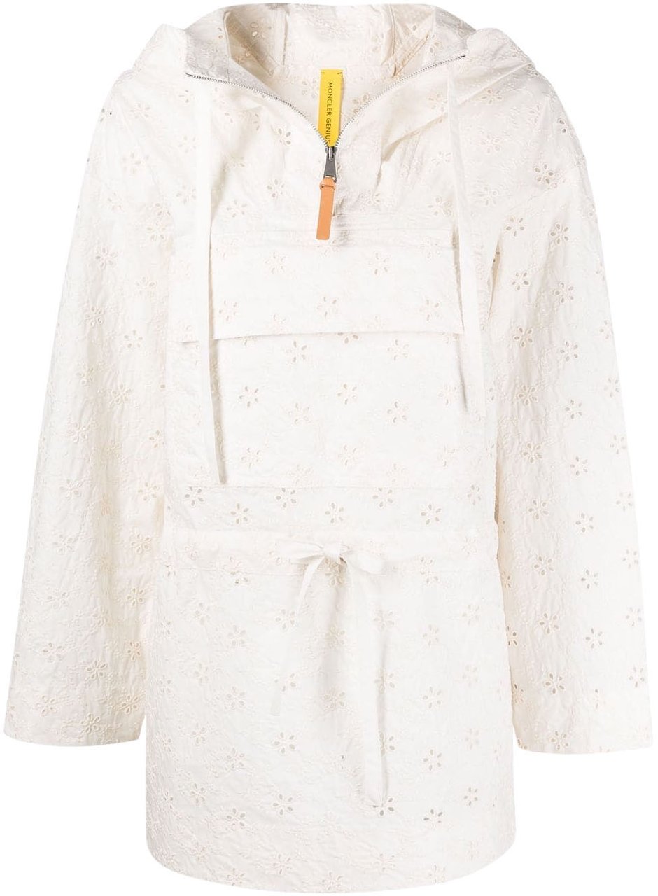 Moncler 2 Genius 1952 Asnen Broderie Anglaise Cape Wit