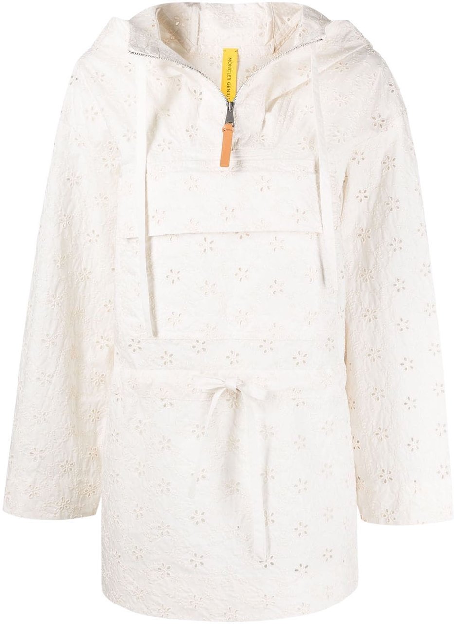 Moncler 2 Genius 1952 Asnen Broderie Anglaise Cape Wit