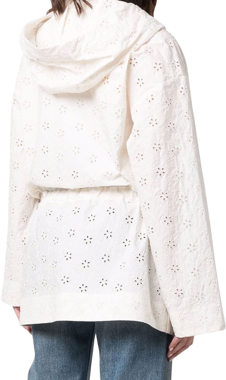 Moncler 2 Genius 1952 Asnen Broderie Anglaise Cape Wit