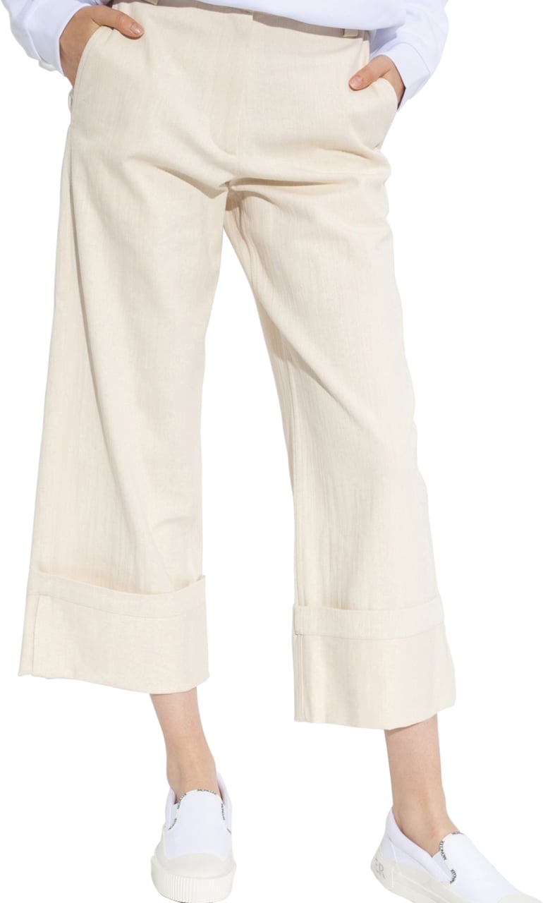 Moncler 2  1952 Wide Leg Trousers Wit