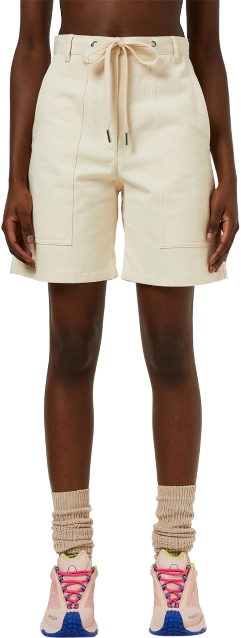 Moncler Drawstring-waist Knee-length Shorts Beige