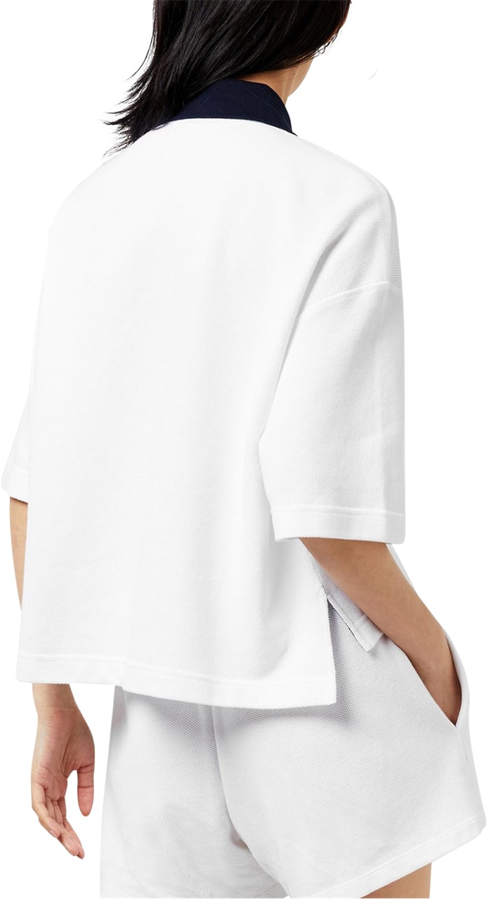 Moncler Logo Embroidered Short-sleeved Polo Shirt Wit