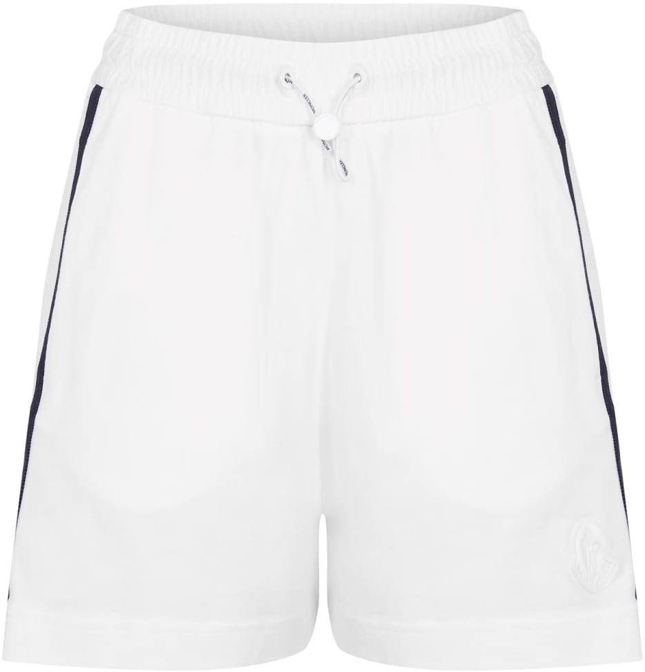 Moncler Stripe Detail Logo Shorts Wit