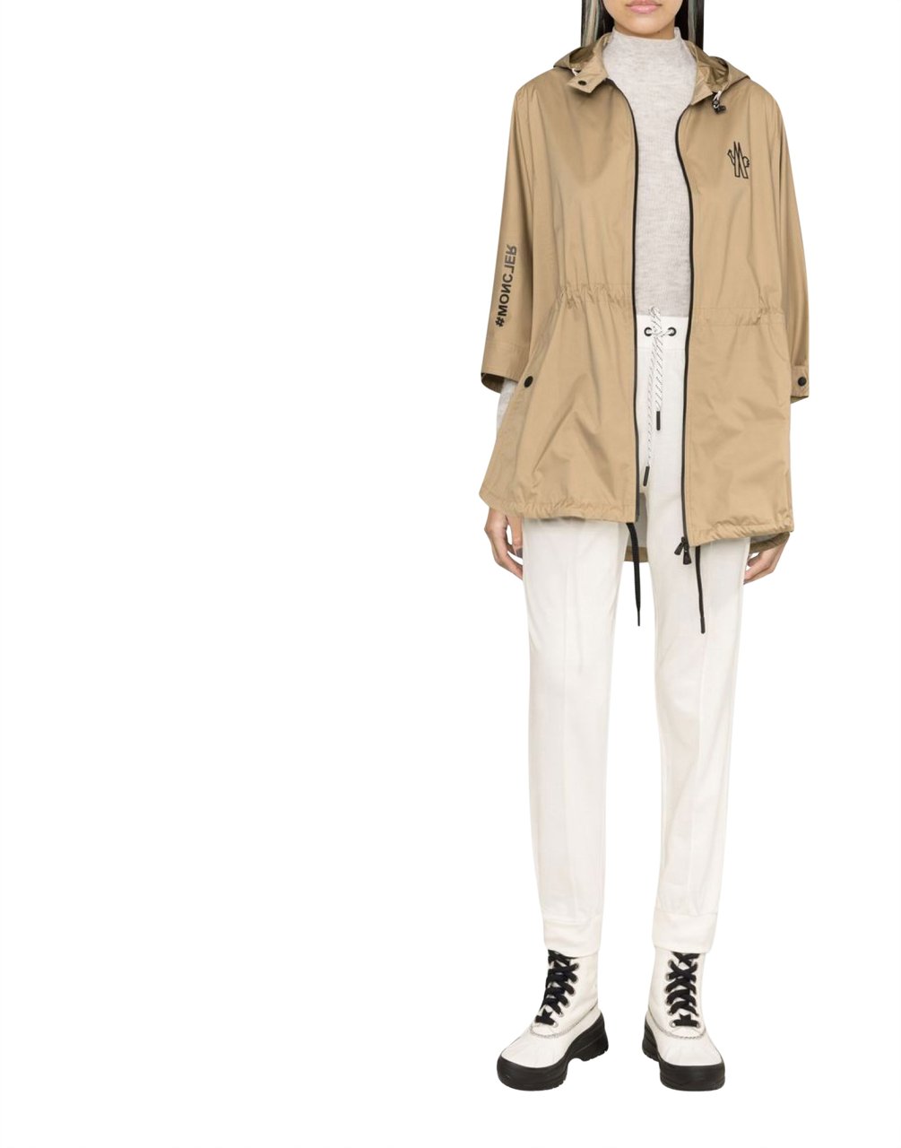 Moncler Grenoble Day-namic Logo Embroidered Pants Beige