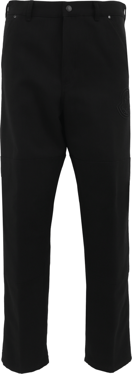 Moncler Heren Logo Embroidered Track Zwart Zwart