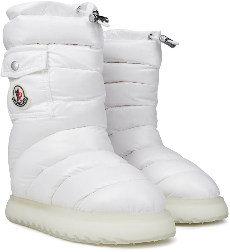 Moncler Gaia Pocket Mid Padded Snow Boots Wit