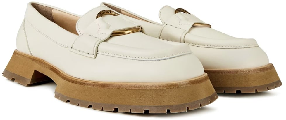 Moncler Bell Logo Loafers Wit