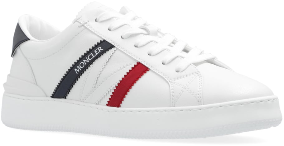 Moncler Monaco Logo Low-top Sneakers Wit