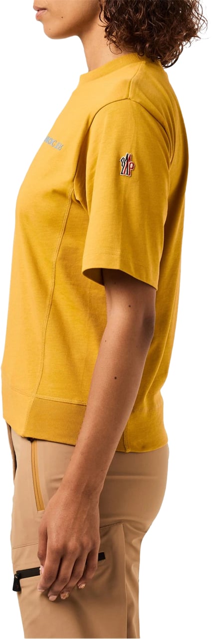 Moncler Grenoble Logo Embroidered T-shirt Geel