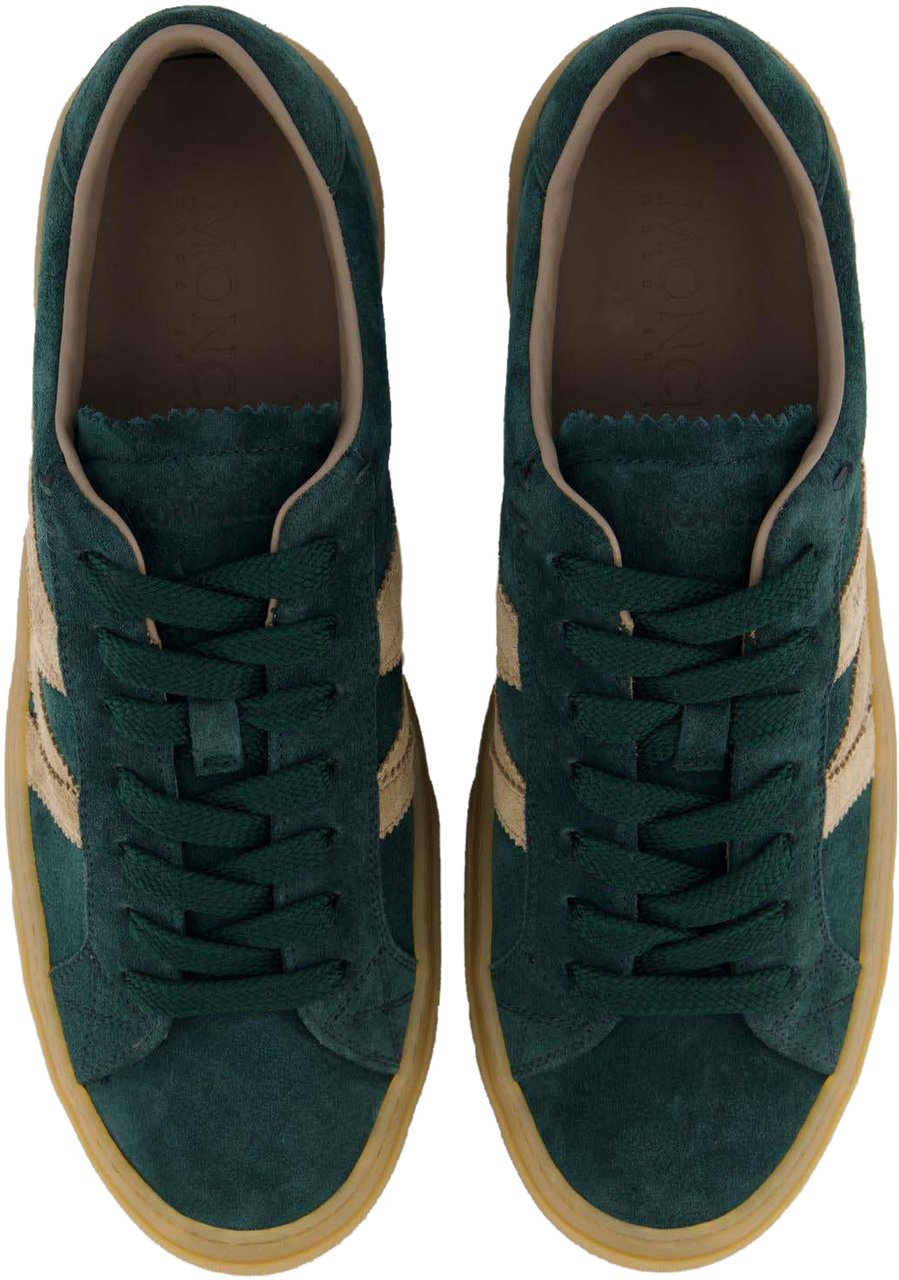 Moncler Heren Monaco2 Low Top Sneakers Groen