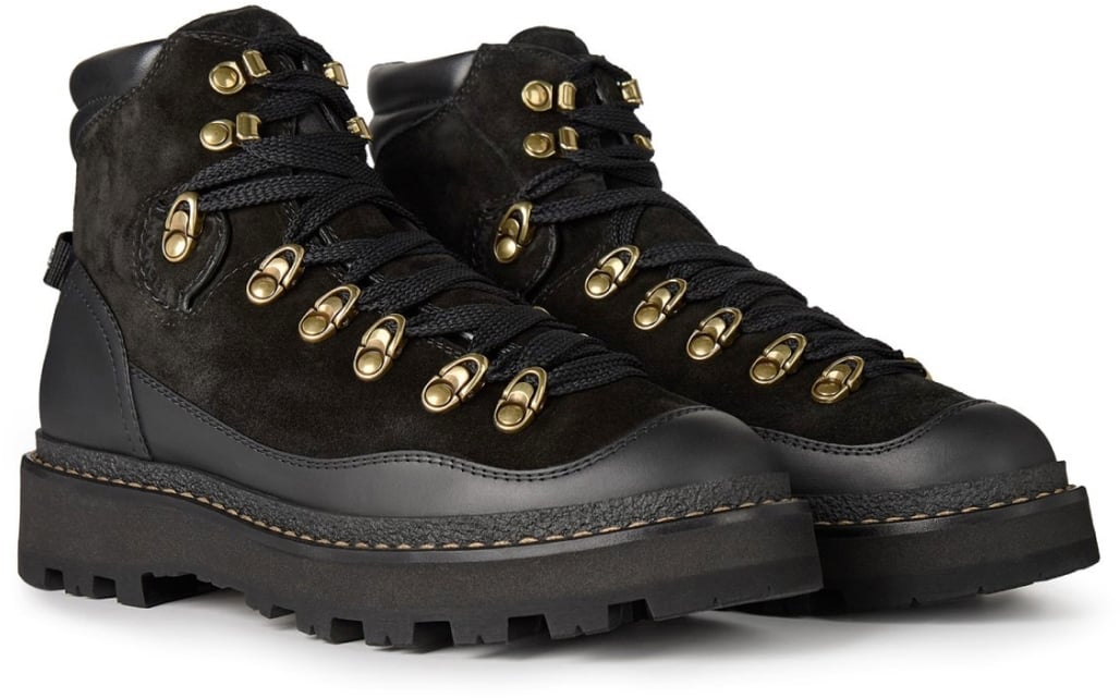 Moncler Peka Trek Lace-up Hiking Boots Zwart