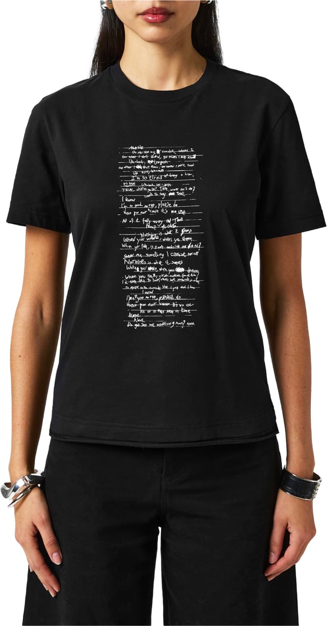 Moncler Genius X Willow Smith Alone Logo T-shirt Zwart