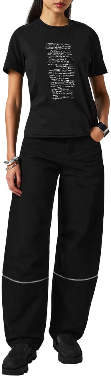 Moncler Genius X Willow Smith Alone Logo T-shirt Zwart