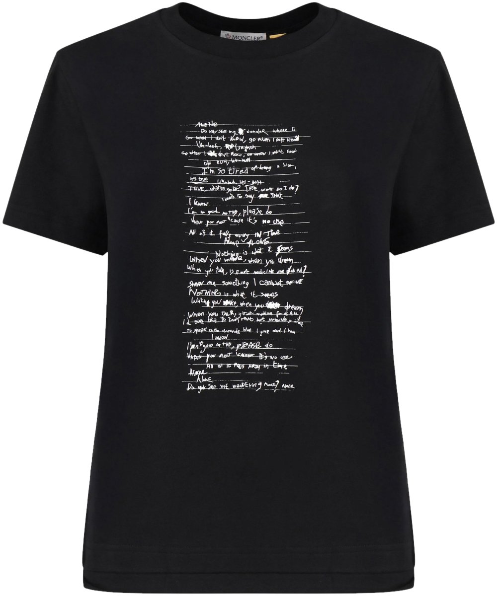 Moncler Genius X Willow Smith Alone Logo T-shirt Zwart