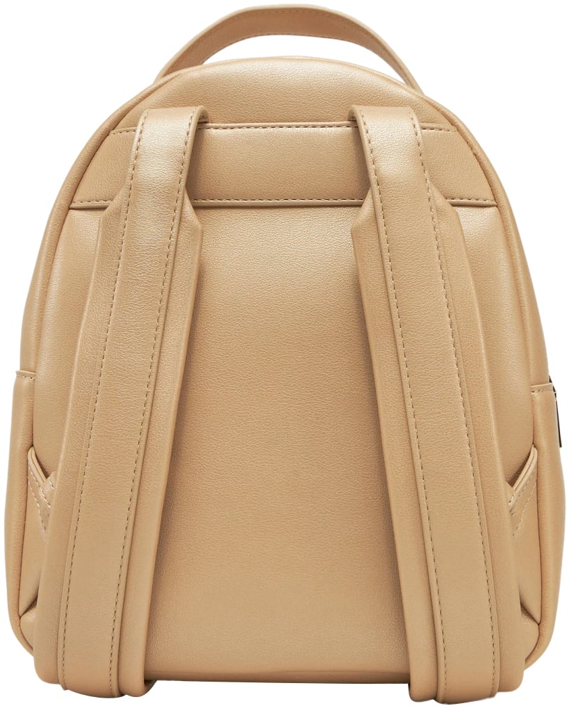 Moncler Logo Lettering Backpack Beige