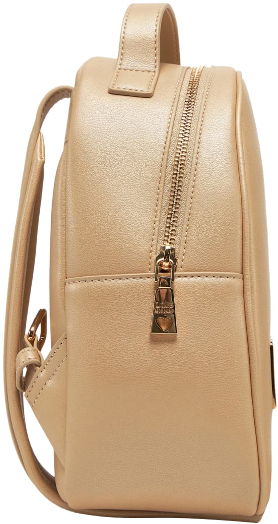 Moncler Logo Lettering Backpack Beige