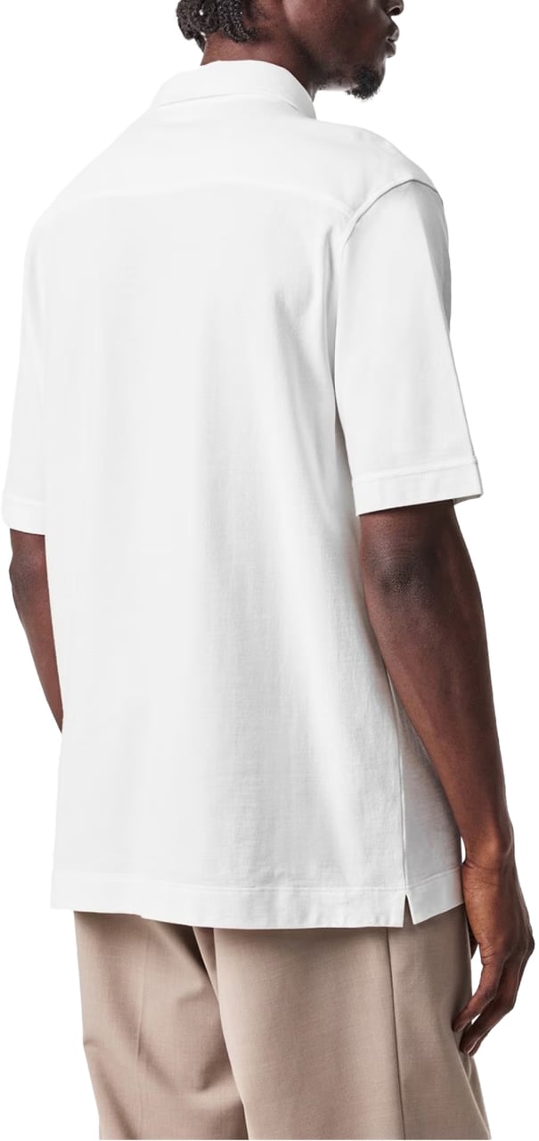 Moncler Logo Patch Polo Shirt Wit