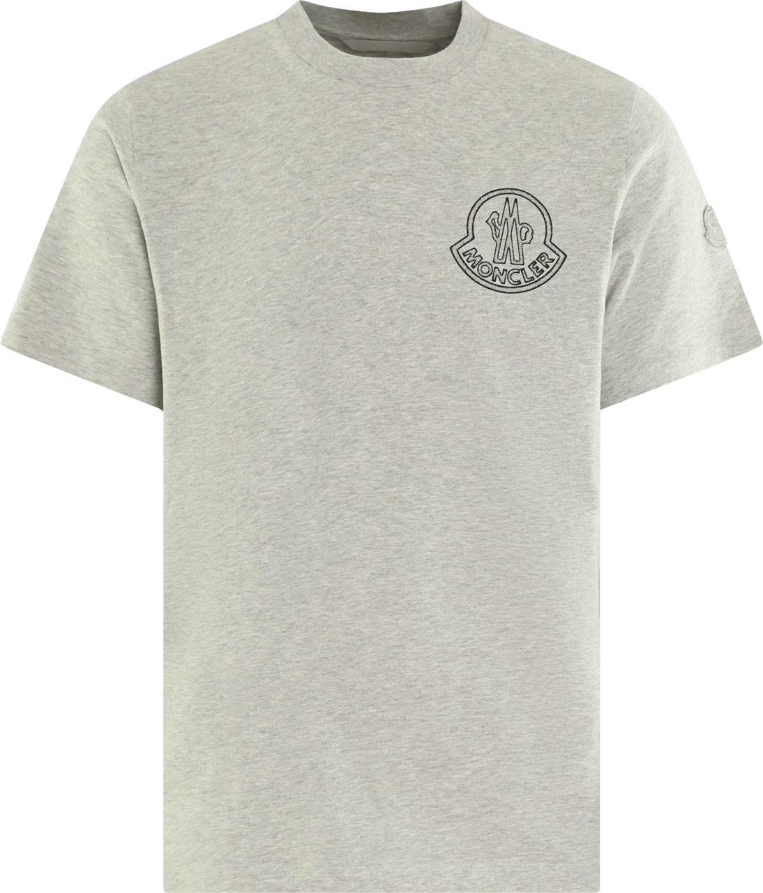 Moncler Heren Raised Logo T-Shirt Grijs Grijs