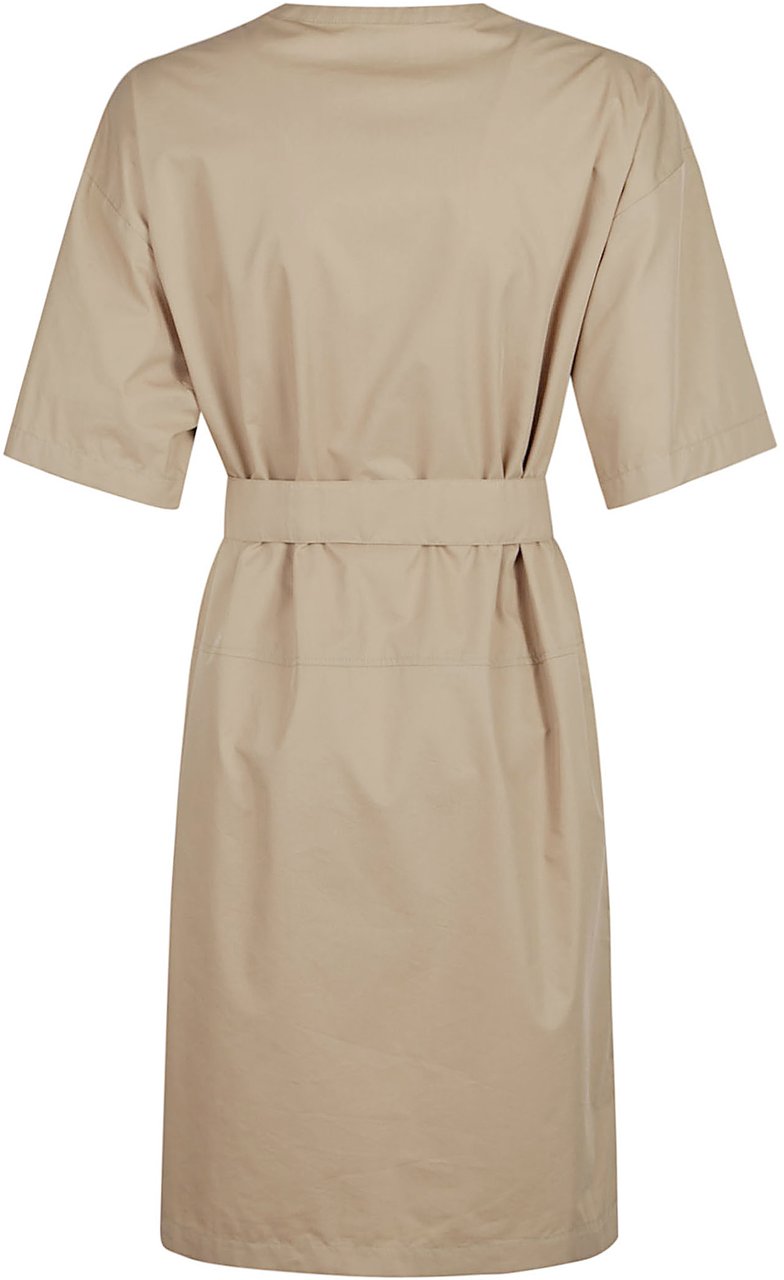 Moncler Belted Dress Brown Bruin