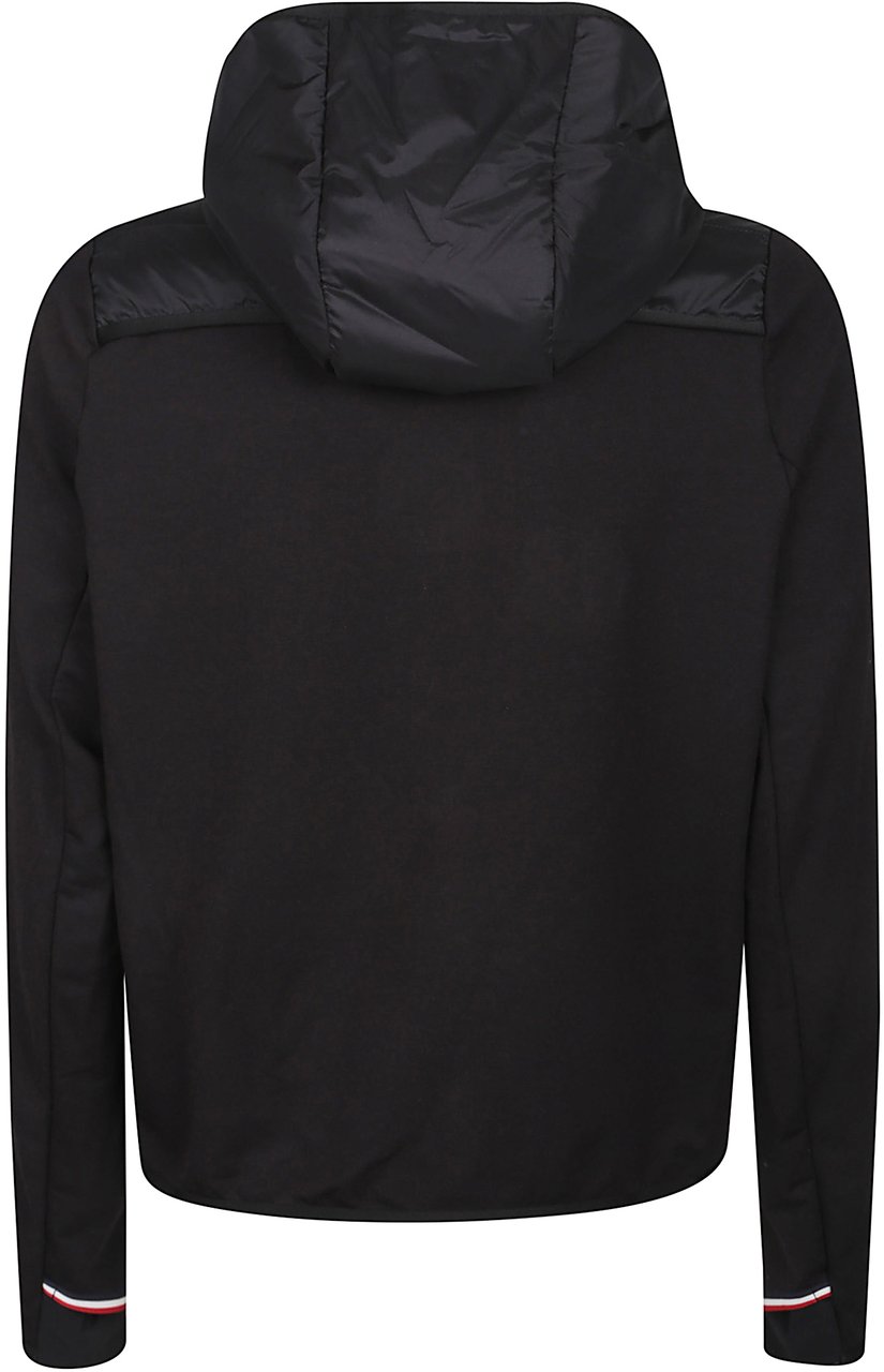 Moncler Padded Full Zip Sweatshirt Black Zwart
