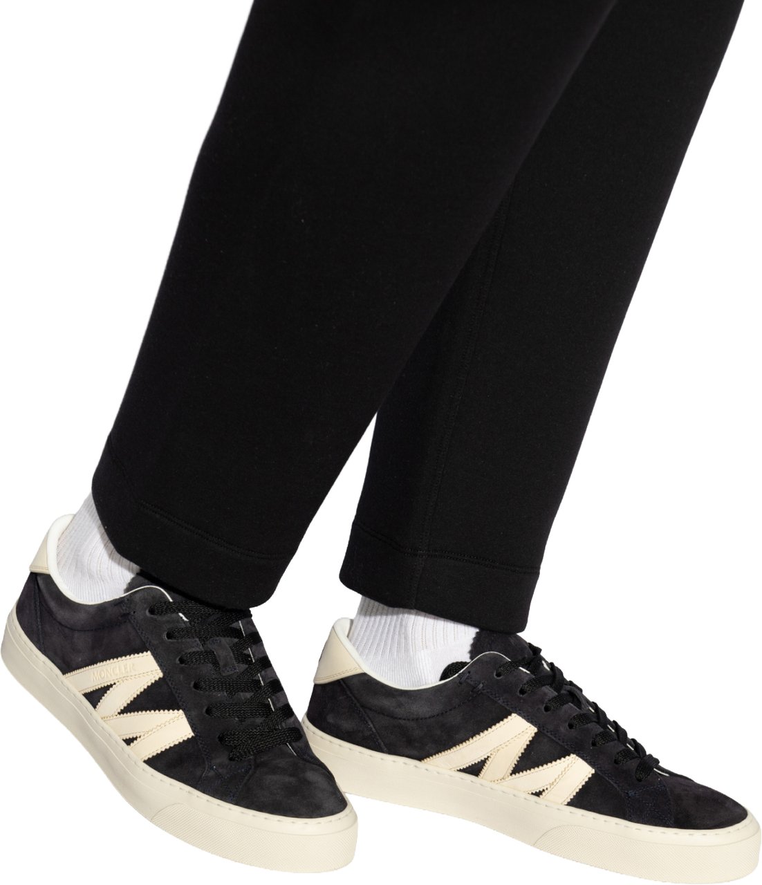 Moncler Monaco Logo Low-top Sneakers Blauw