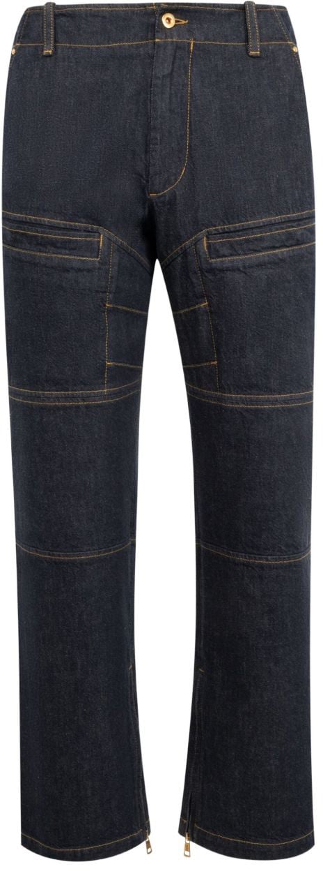 Moncler Trousers Blue Blauw