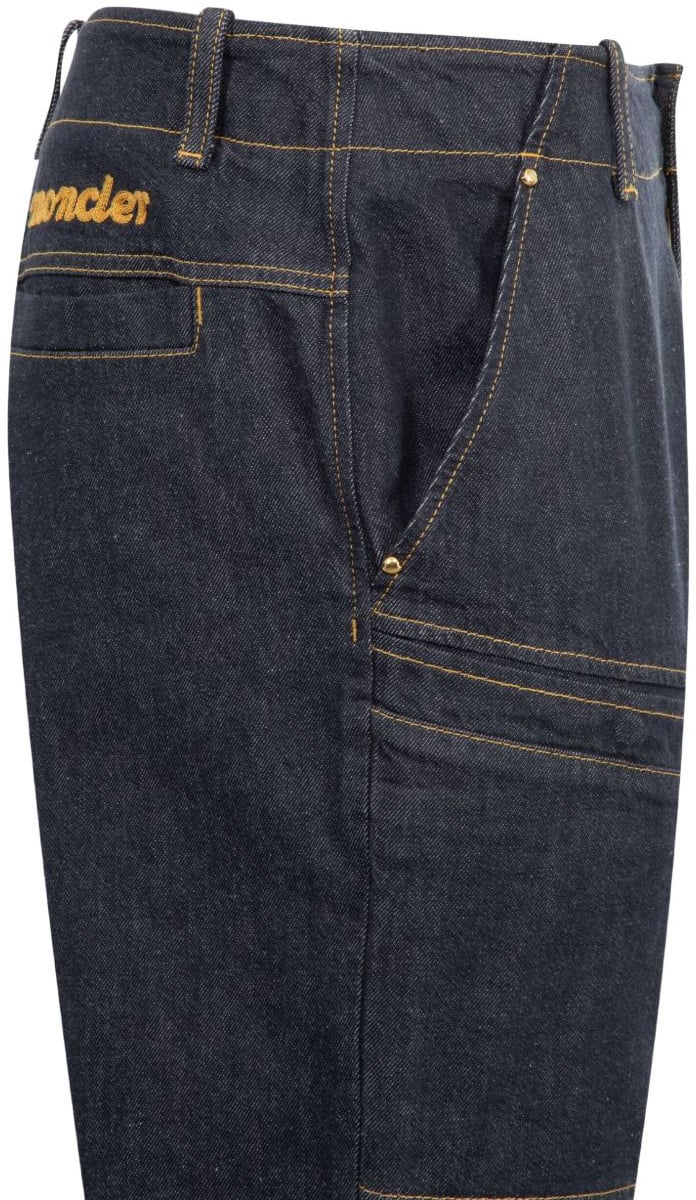 Moncler Trousers Blue Blauw