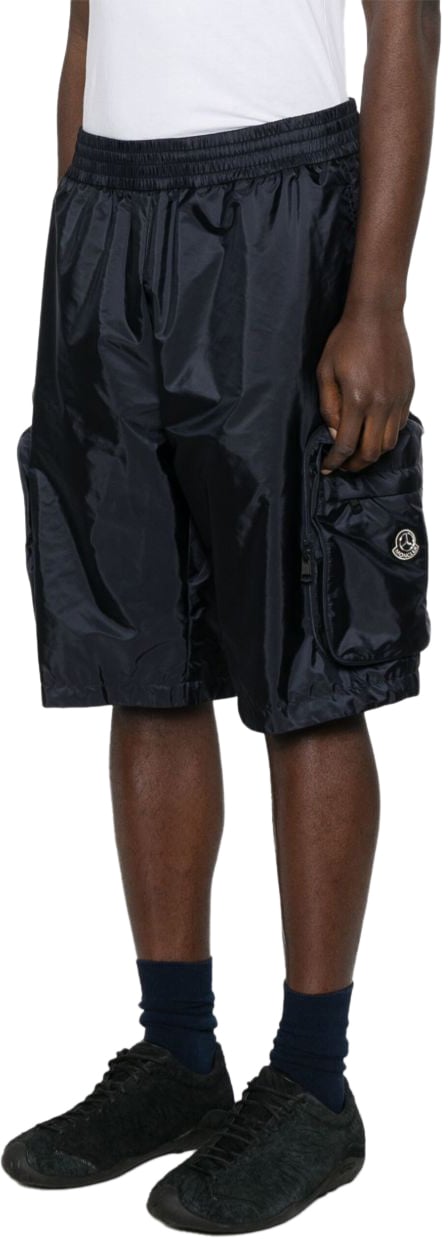 Moncler Shorts Blue Zwart