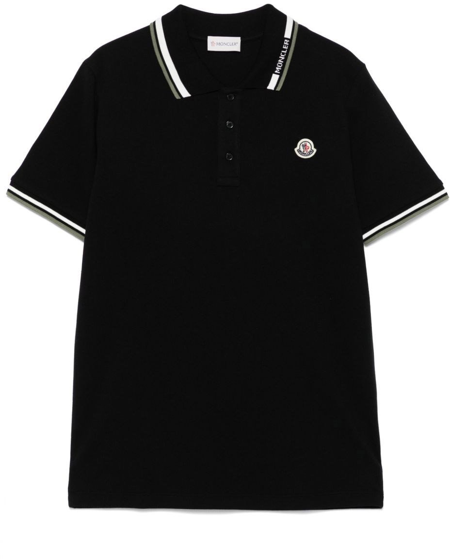 Moncler T-Shirts And Polos Black Zwart