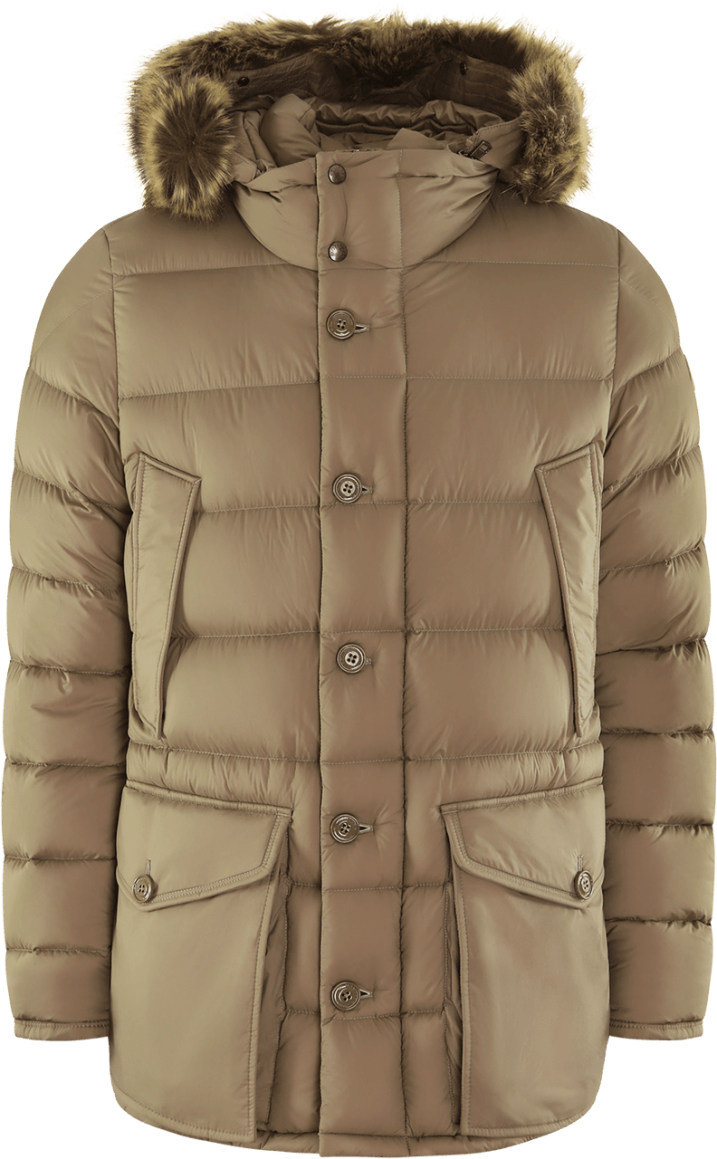 Moncler Heren Clunye Short Parka Beige