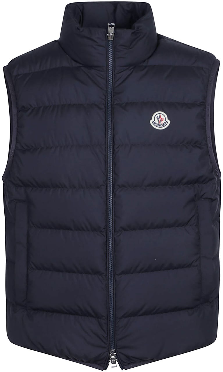 Moncler Contrin Vest Blue Blauw