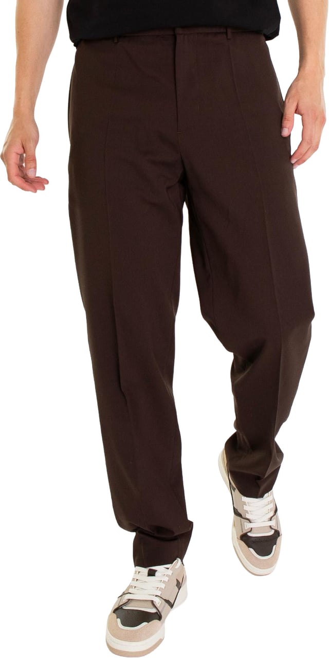 Moncler Heren Logopatch Pantalone Bruin Bruin