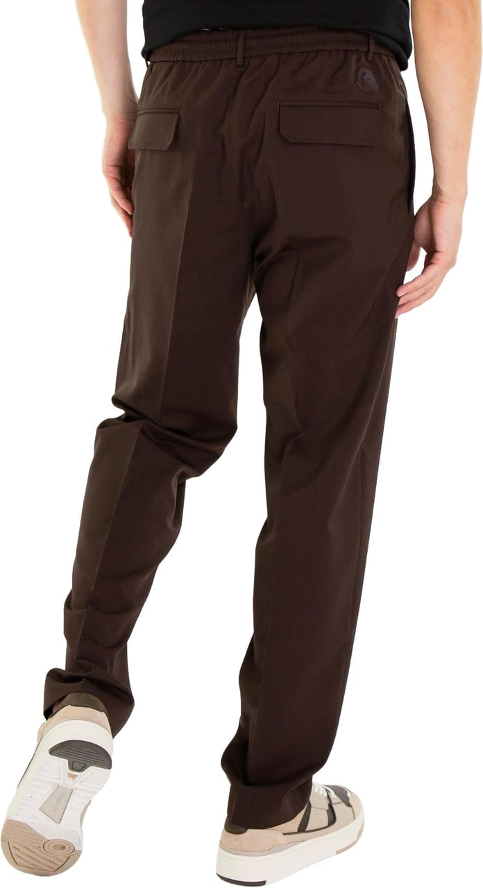 Moncler Heren Logopatch Pantalone Bruin Bruin