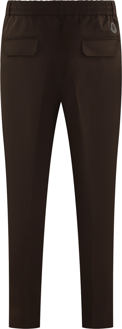 Moncler Heren Logopatch Pantalone Bruin Bruin