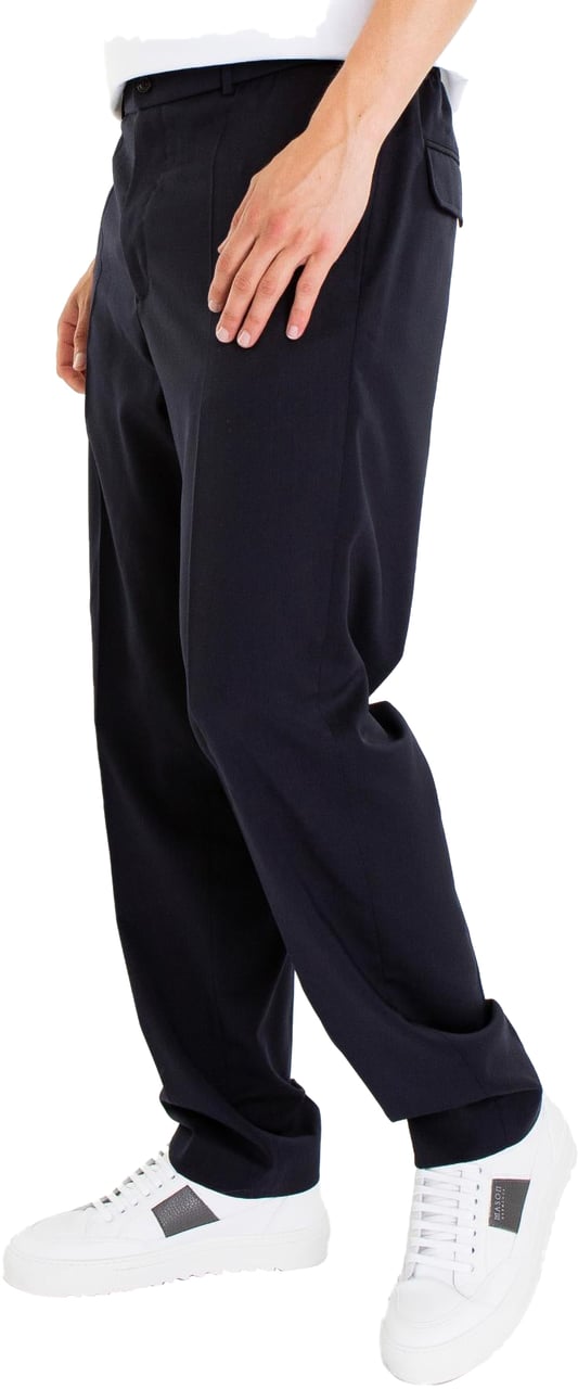 Moncler Heren Logopatch Pantalone Blauw Blauw