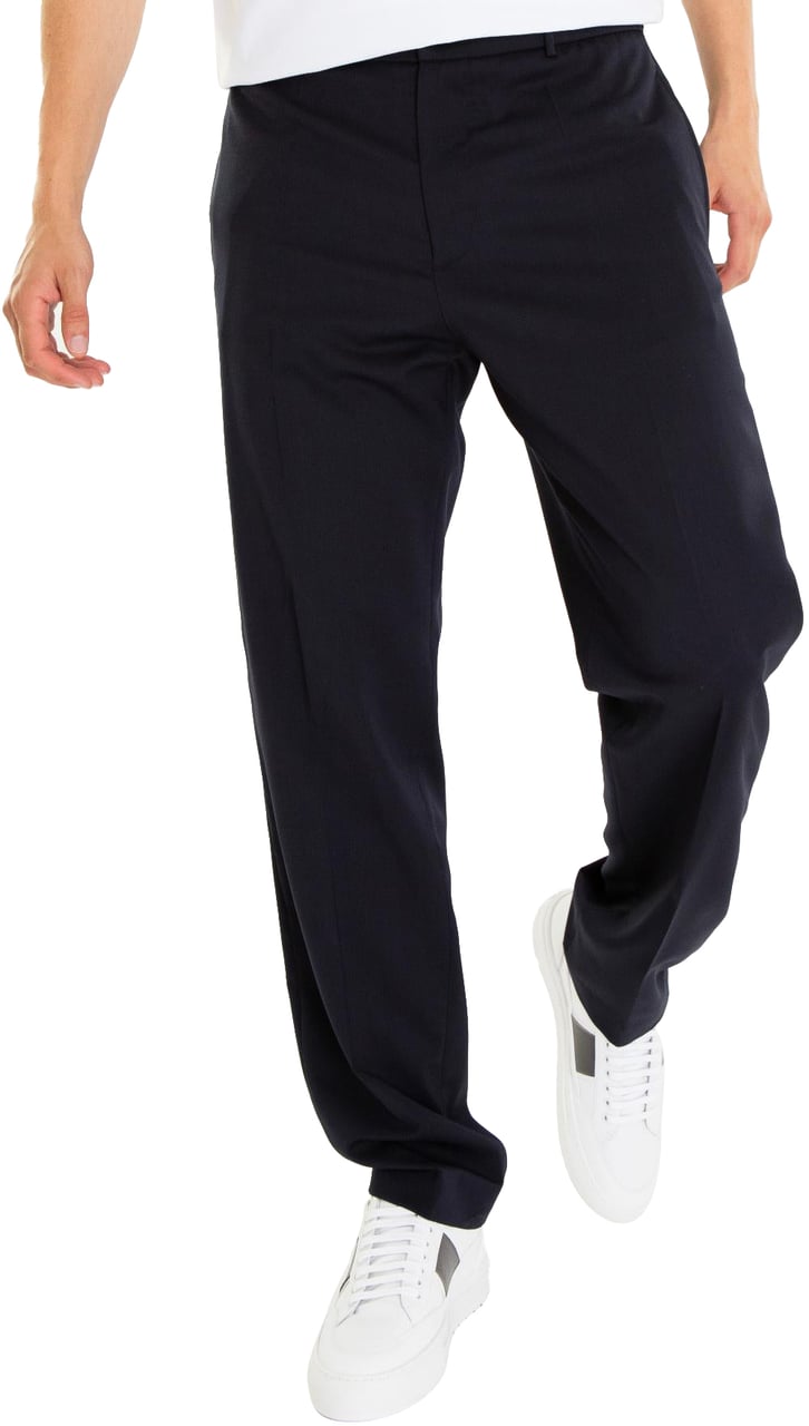 Moncler Heren Logopatch Pantalone Blauw Blauw