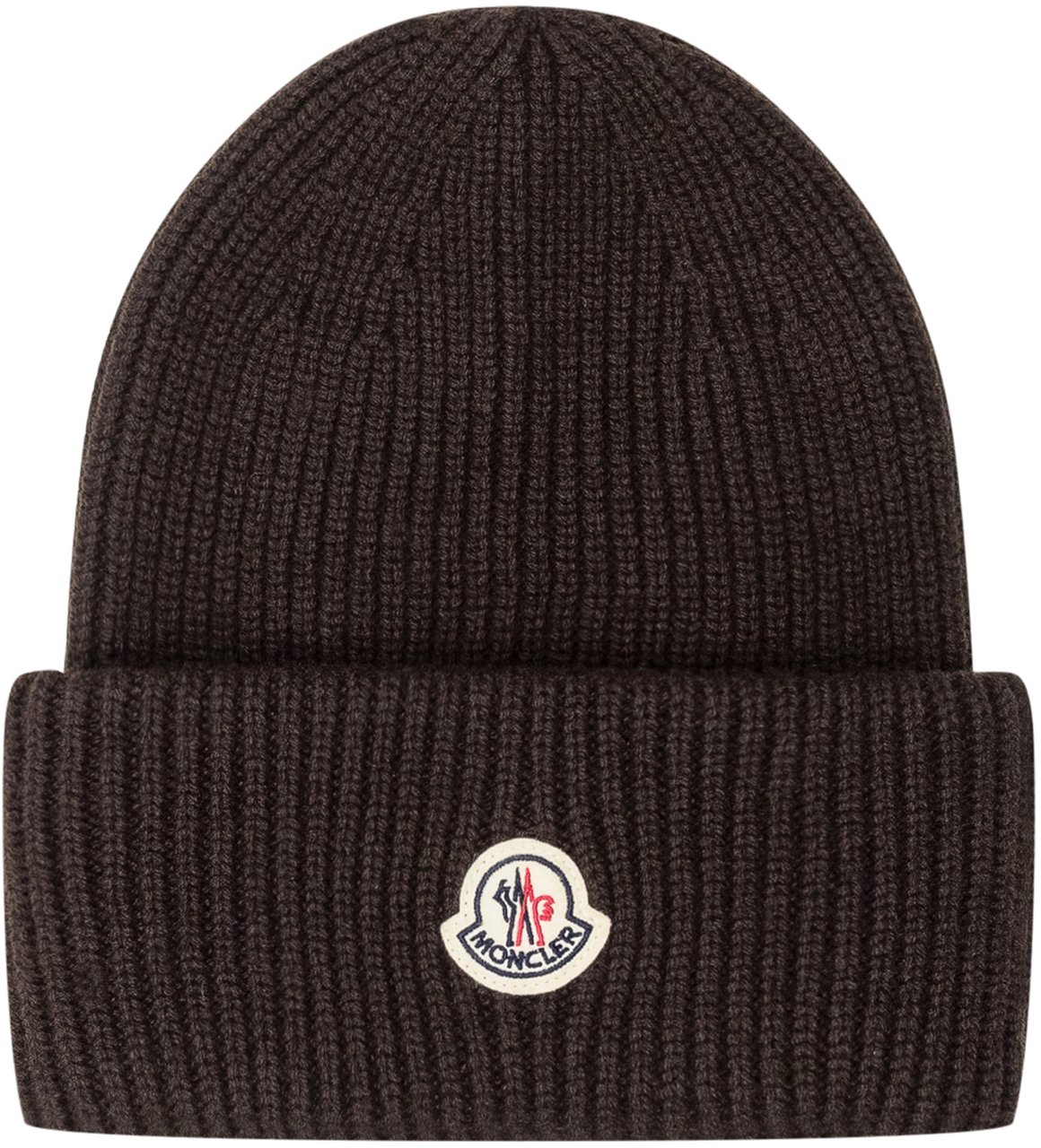 Moncler Moncler Cappello Beanie Marrone con Logo Bruin