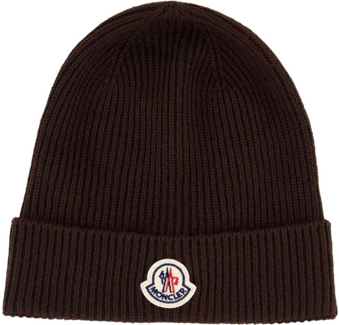 Moncler Heren Rib Muts Bruin Bruin