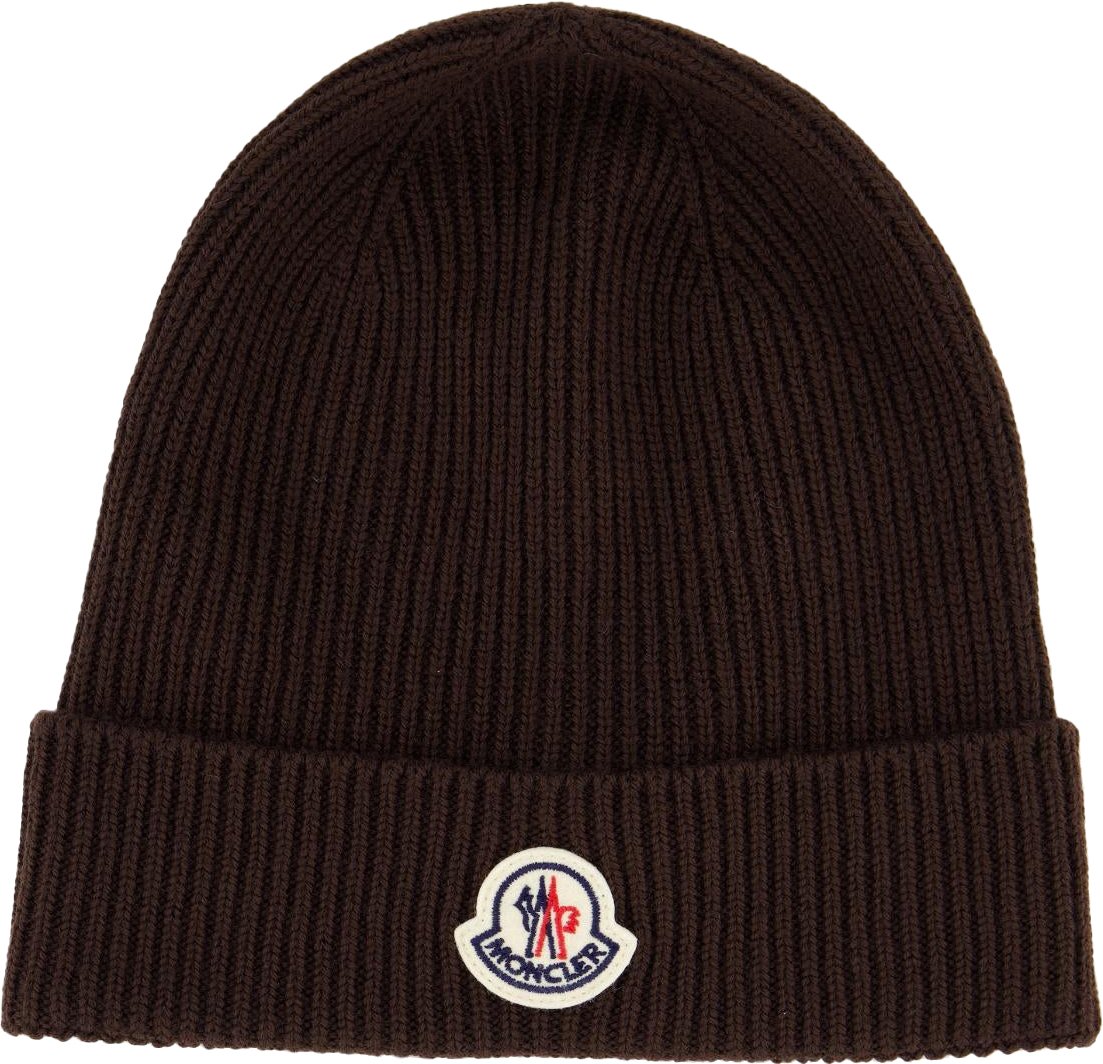 Moncler Heren Rib Muts Bruin Bruin