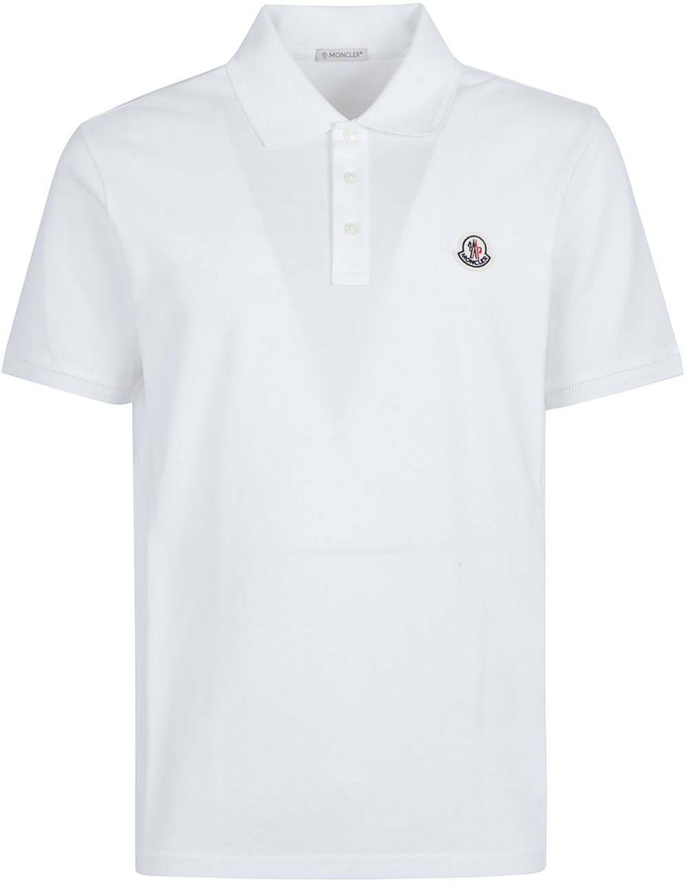 Moncler Short Sleeve Polo Shirt White Wit