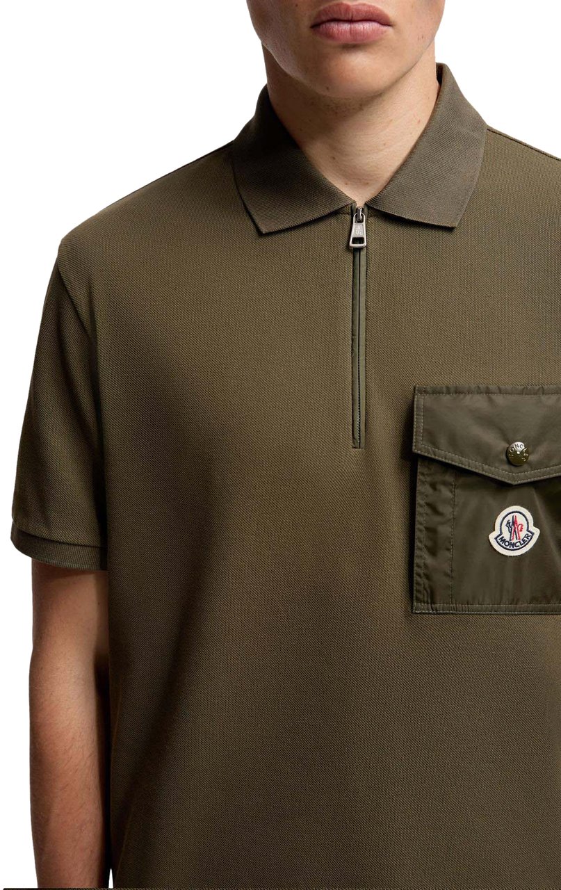 Moncler Heren Ss Polo Groen
